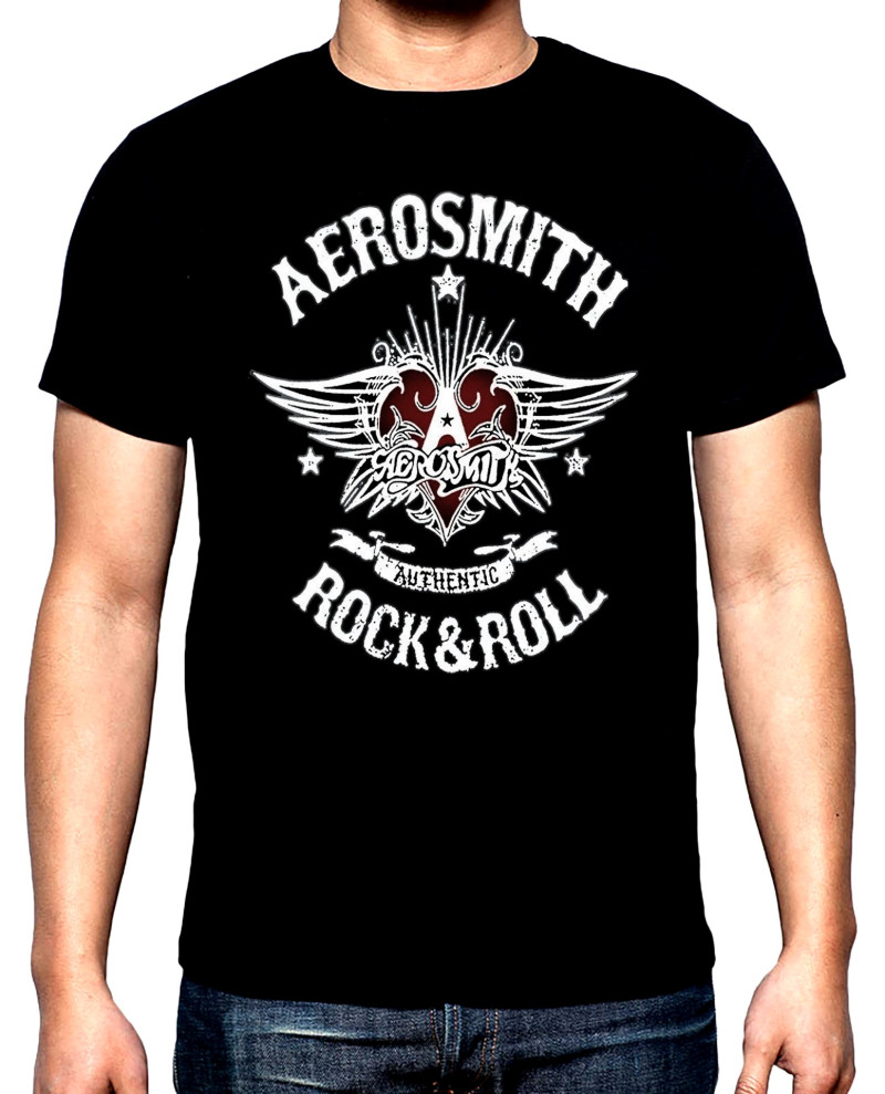 Тениски Aerosmith, Rock and roll, мъжка тениска, 100% памук, S до 5XL